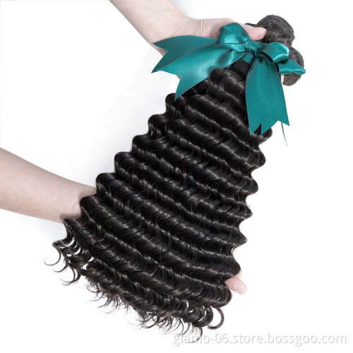 10A Deep Curly Human Hair Bundles Raw Brazilian Virgin Hair Mink Cuticle Aligned Human Hair Vendors